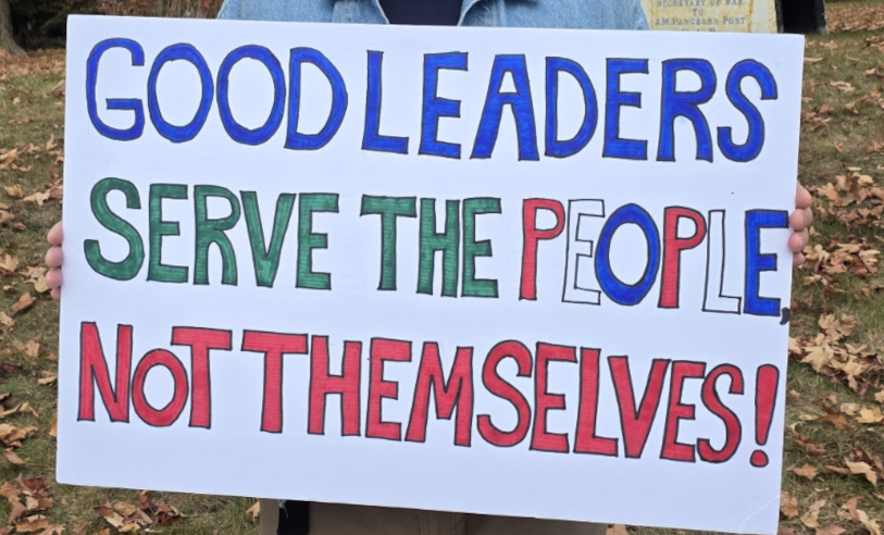 sign: good leaders serve the people not themselves